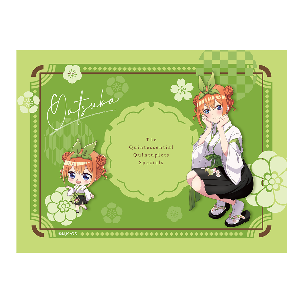 スイーツギフトOSHIKASHI『五等分の花嫁∽』のグッズ、ランチョンマットです。