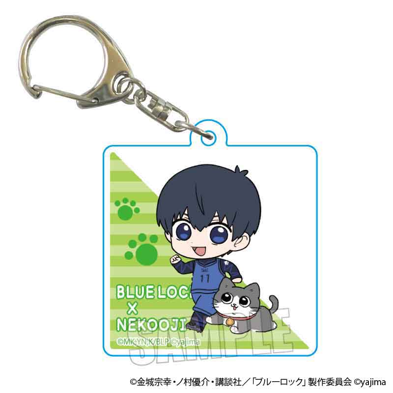 TVアニメ『ブルーロック』×『ねこに転生したおじさん』TSUTAYA POP UP SHOPのグッズ、トレーディングアクリルキーホルダーです。