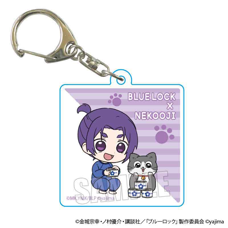 TVアニメ『ブルーロック』×『ねこに転生したおじさん』TSUTAYA POP UP SHOPのグッズ、トレーディングアクリルキーホルダーです。