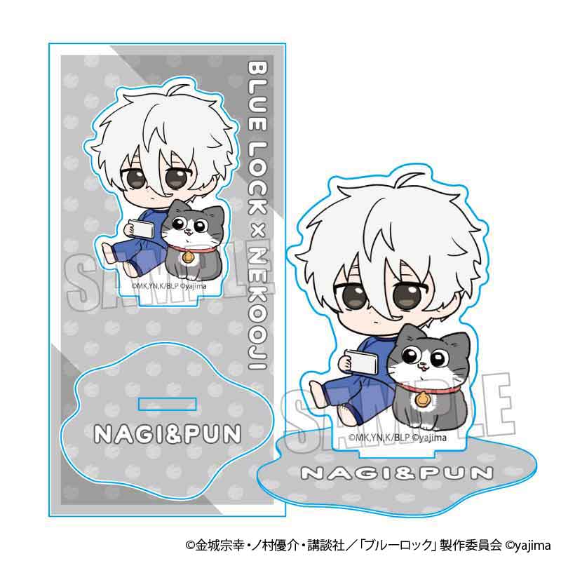 TVアニメ『ブルーロック』×『ねこに転生したおじさん』TSUTAYA POP UP SHOPのグッズ、アクリルフィギュアです。