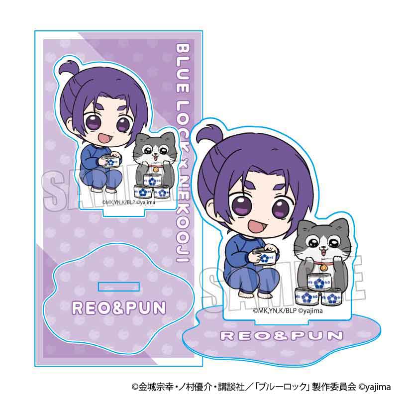TVアニメ『ブルーロック』×『ねこに転生したおじさん』TSUTAYA POP UP SHOPのグッズ、アクリルフィギュアです。