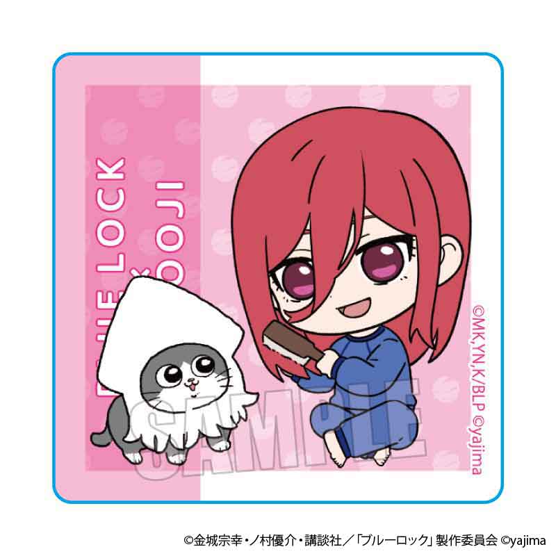 TVアニメ『ブルーロック』×『ねこに転生したおじさん』TSUTAYA POP UP SHOPのグッズ、シールです。