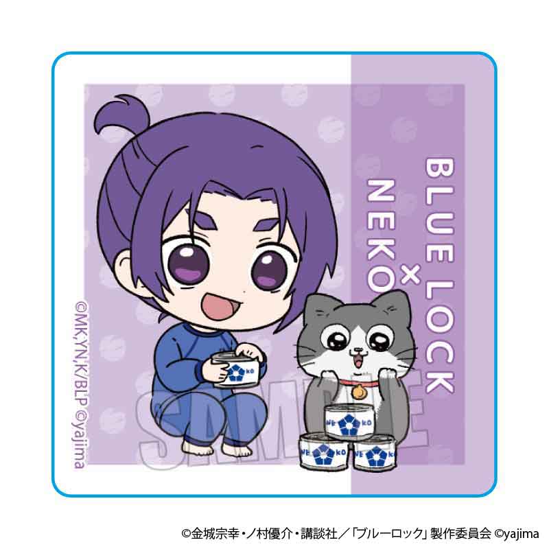 TVアニメ『ブルーロック』×『ねこに転生したおじさん』TSUTAYA POP UP SHOPのグッズ、シールです。