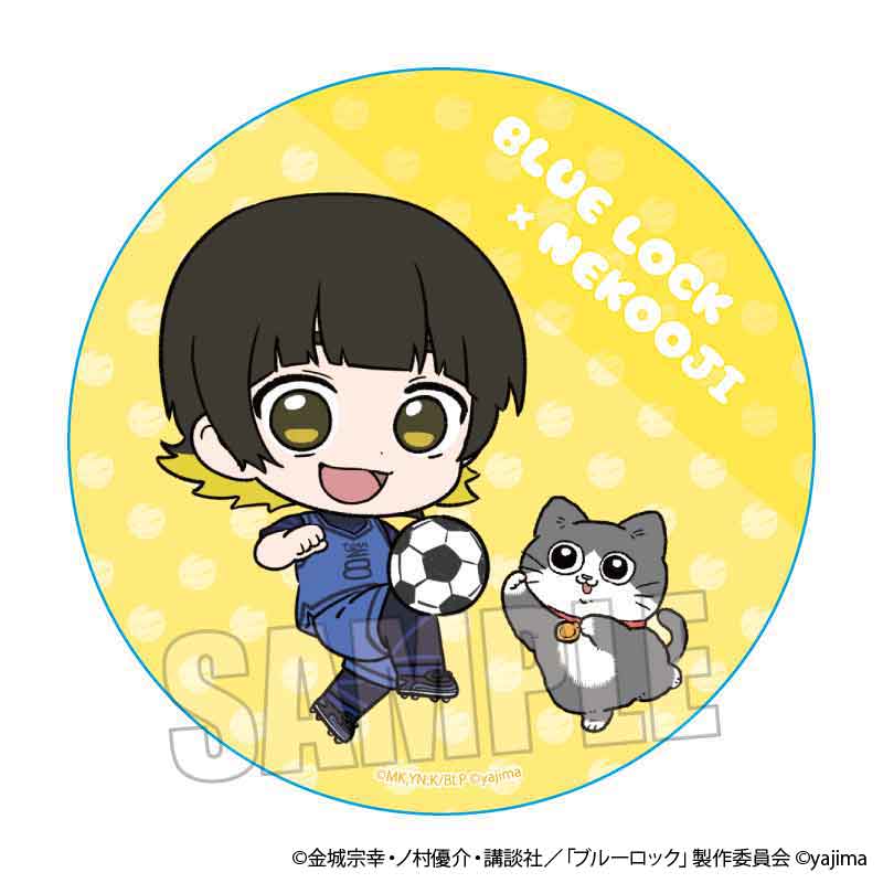 TVアニメ『ブルーロック』×『ねこに転生したおじさん』TSUTAYA POP UP SHOPのグッズ、ウッドコースターです。