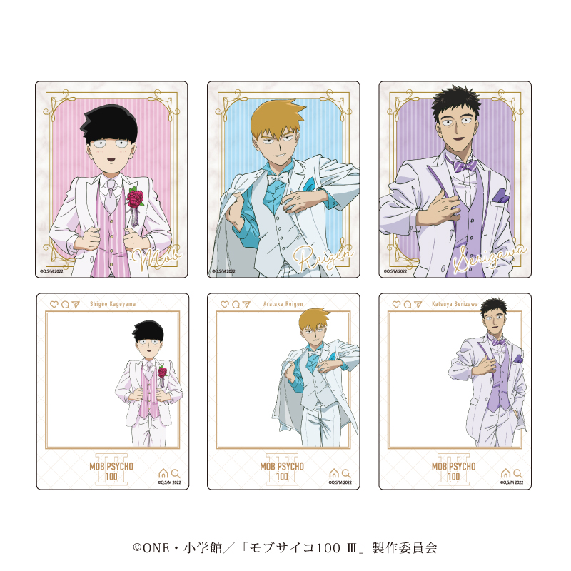 『モブサイコ100 III』POP UP SHOPのグッズ、アクリルカード（ブラインド）です。