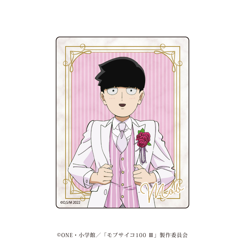 『モブサイコ100 III』POP UP SHOPのグッズ、アクリルカード（ブラインド）です。