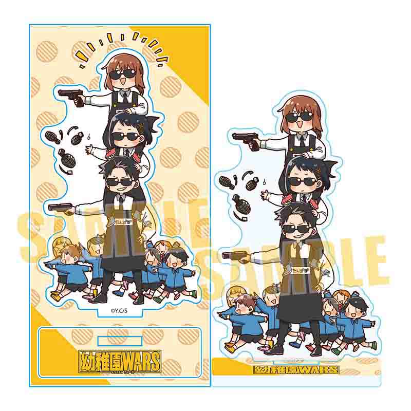 『幼稚園WARS』TSUTAYA POP UP SHOPのグッズ、アクリルフィギュアです。