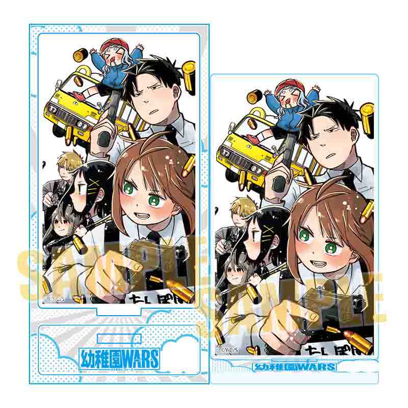 『幼稚園WARS』TSUTAYA POP UP SHOPのグッズ、アクリルフィギュアです。