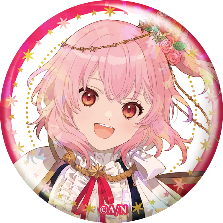 『NIJISANJI EN 3rd Anniversary』のグッズ、ホログラム缶バッジです。
