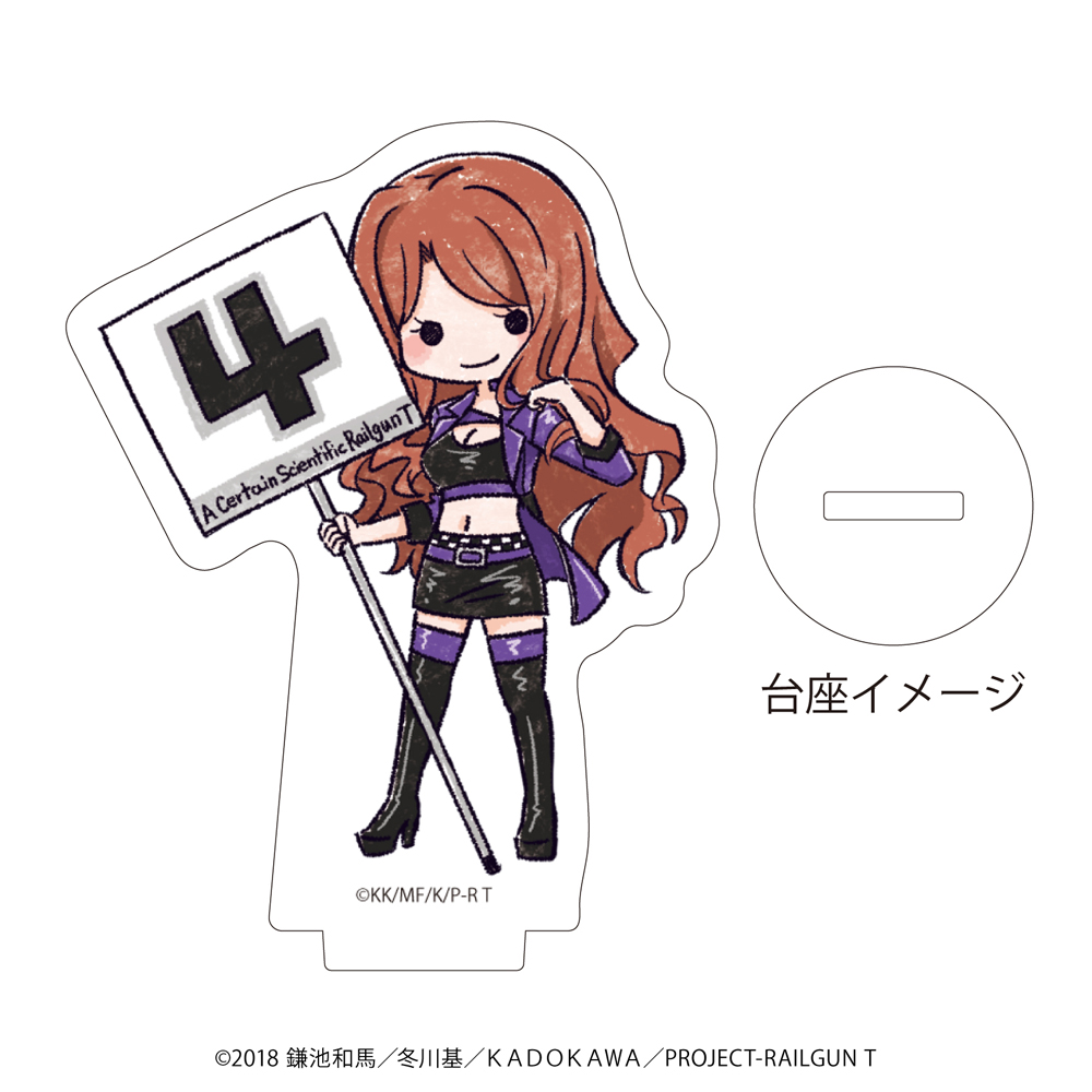 『とある科学の超電磁砲T』TSUTAYA POP UP SHOPのグッズ、トレーディングアクリルぷちスタンドです。