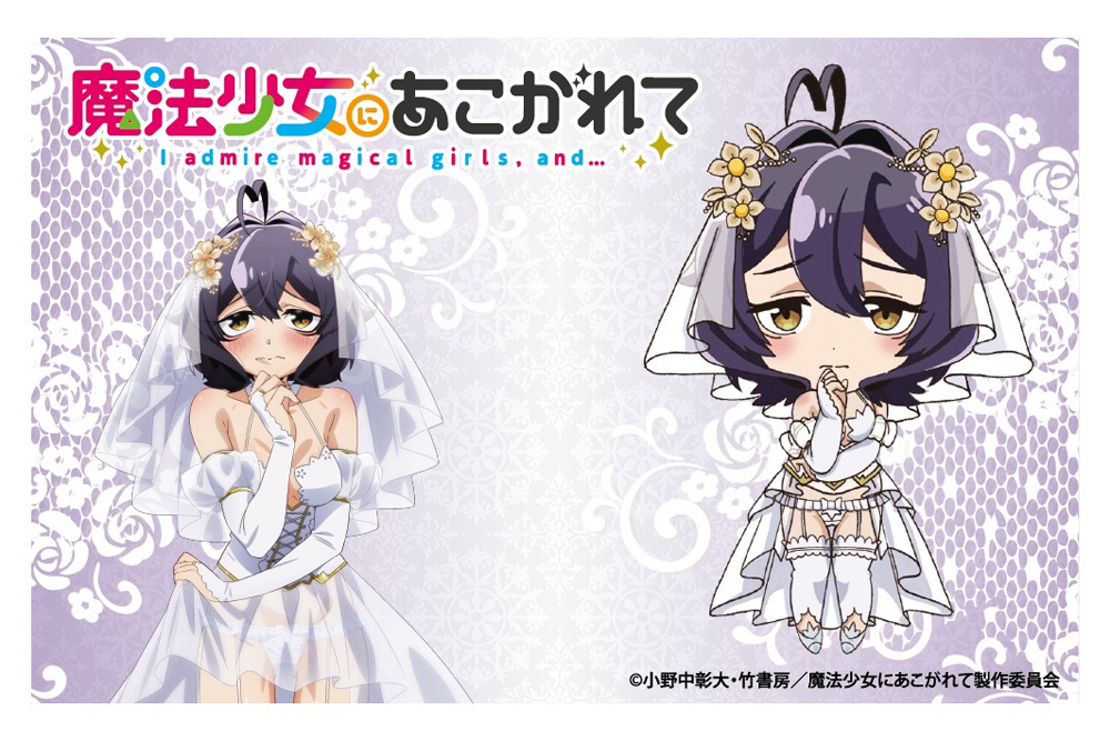 『魔法少女にあこがれて』巡回POP UP SHOPのグッズ、アクリルカード（ブラインド）です。